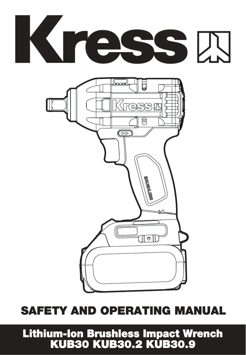 Page 1 de la notice Manuel utilisateur Kress KUB30.9