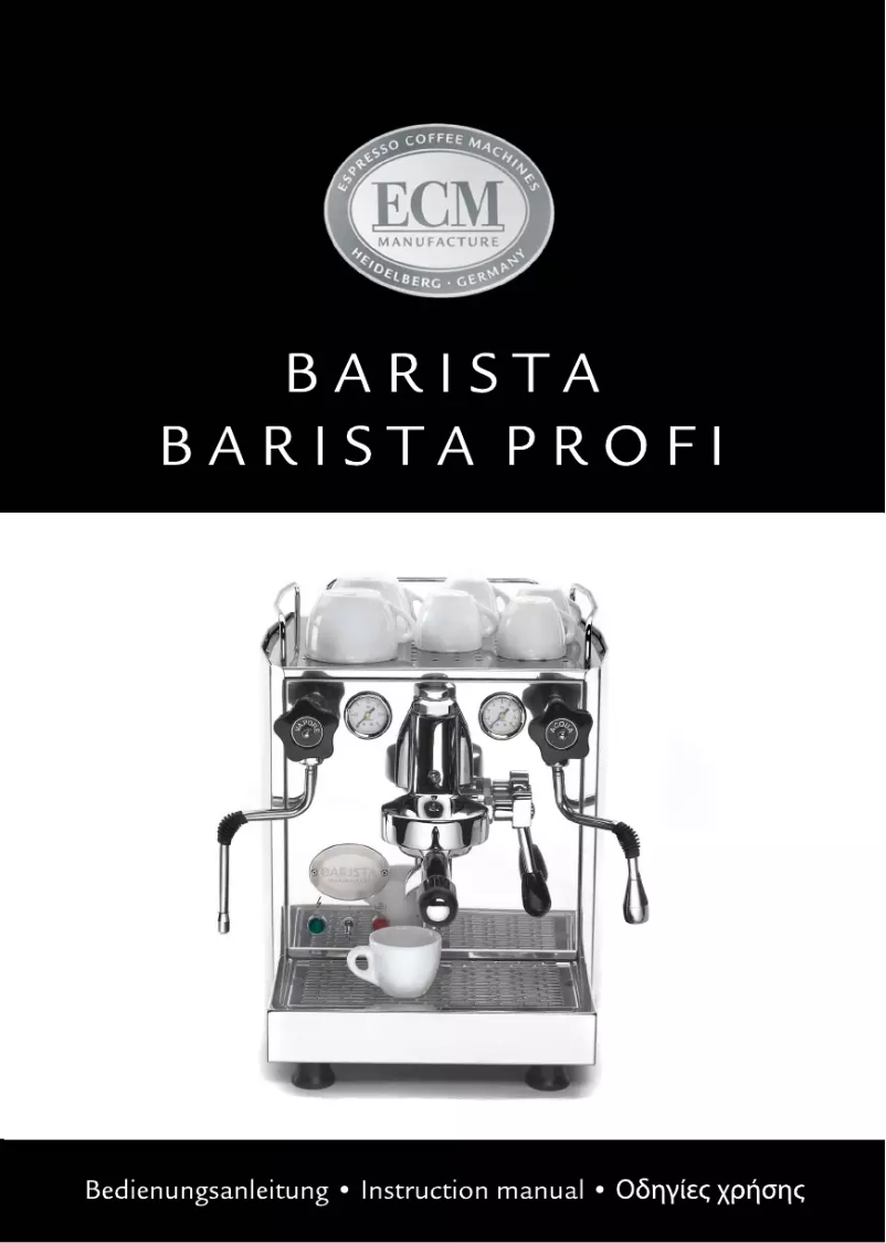 Page 1 de la notice Manuel utilisateur ECM Barista Profi