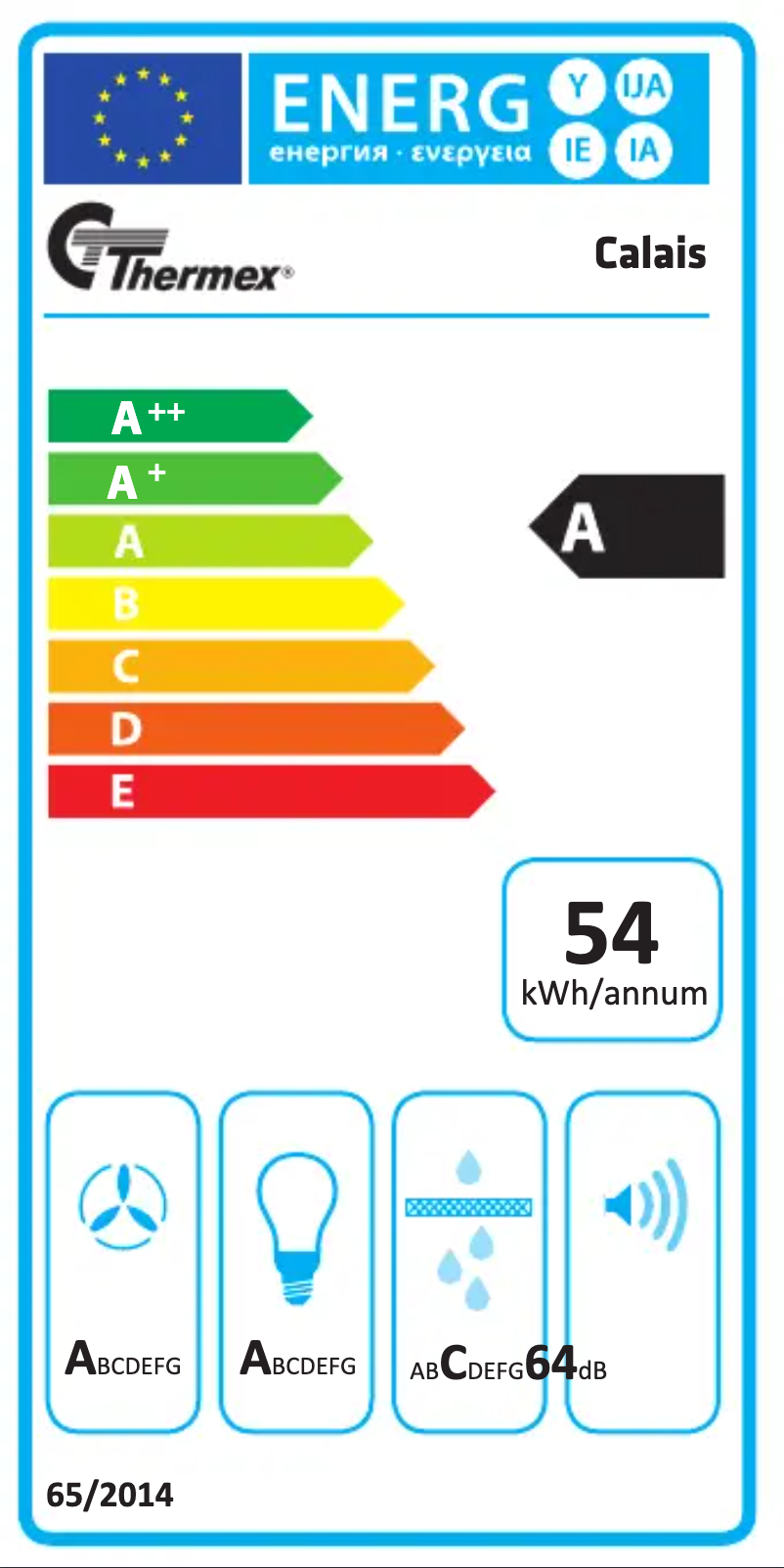 Page 1 de la notice Manuel utilisateur Thermex Calais