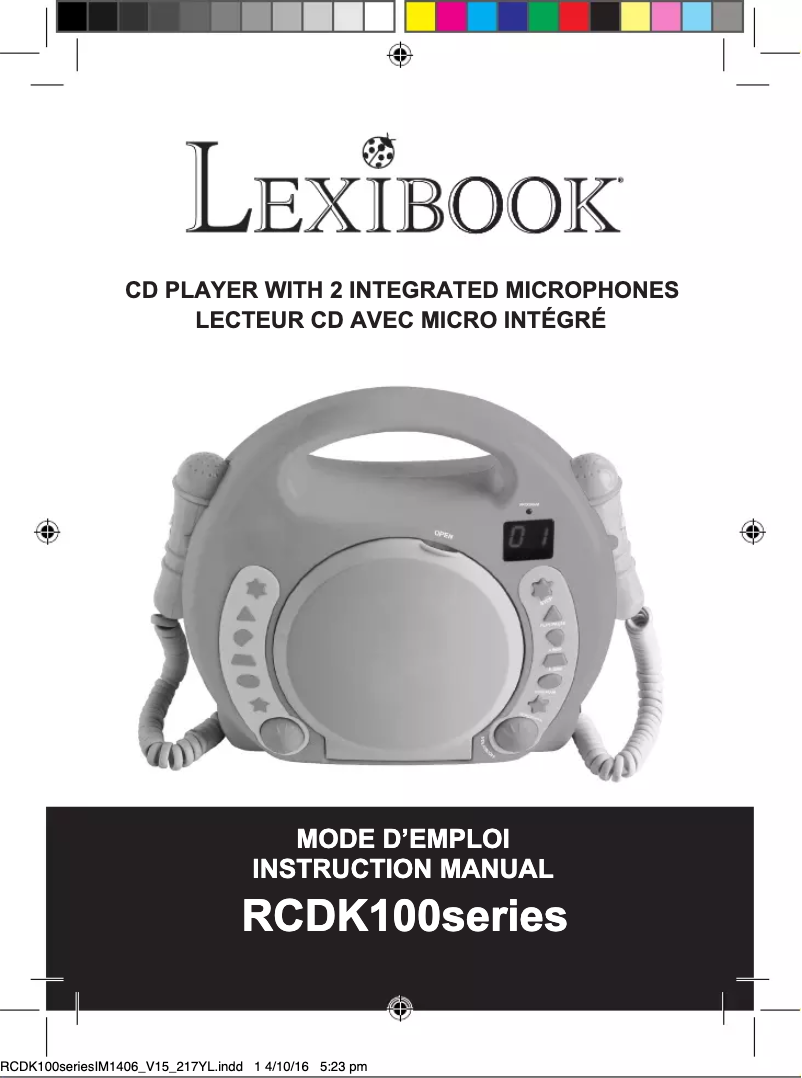 Page 1 de la notice Manuel utilisateur Lexibook RCDK100