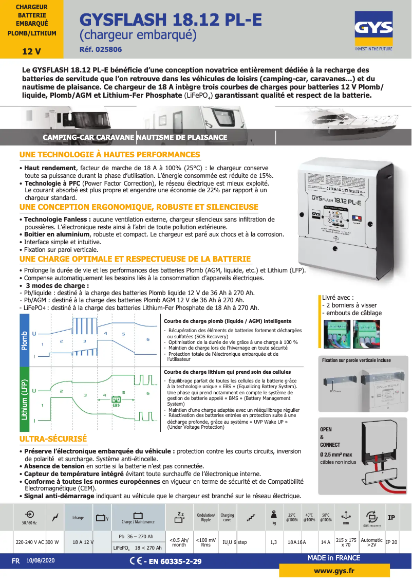 Image de la première page du manuel de l'appareil Gysflash 18.12 Pl-E