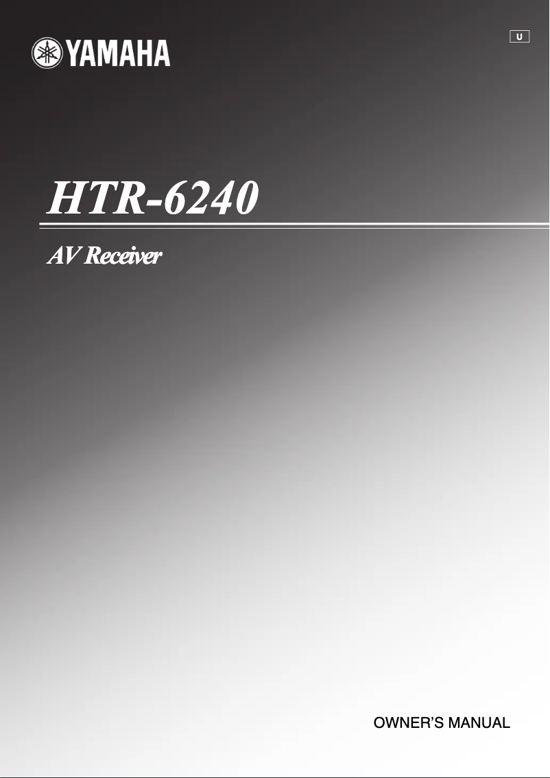 Page n°1 - Manuel utilisateur Yamaha HT6240