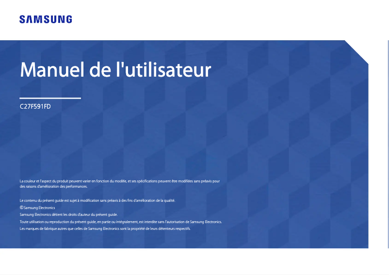 Page n°1 - Manuel utilisateur Samsung C27F591FDI