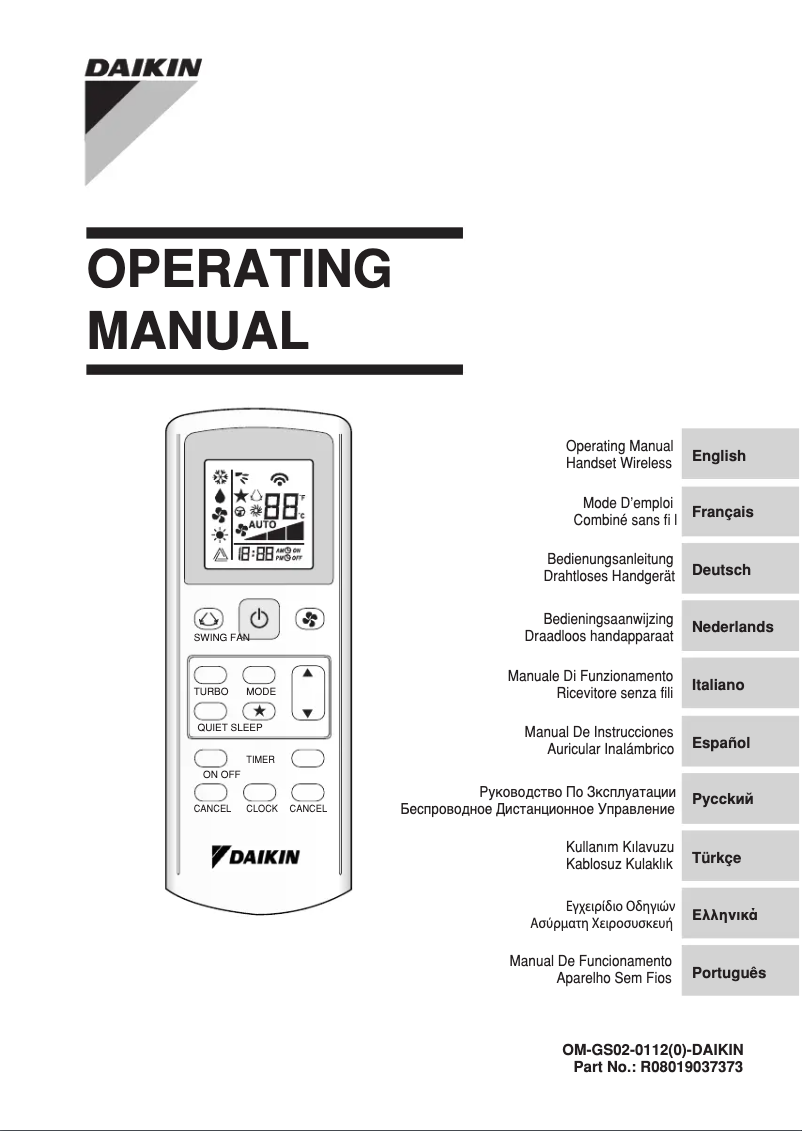 Page n°1 - Manuel utilisateur Daikin FWT05CATNMV1