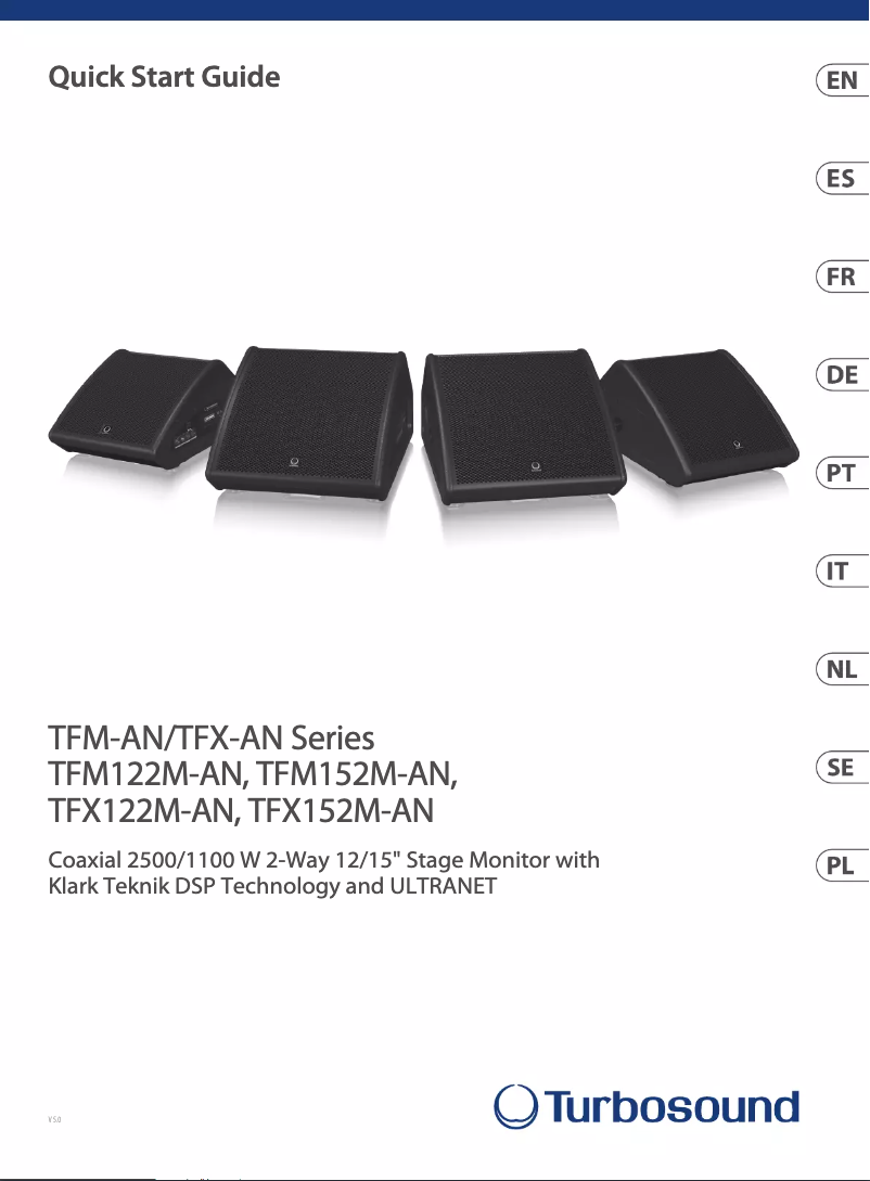 Página 1 del manual Guía de inicio rápido Turbosound TFM152M-AN