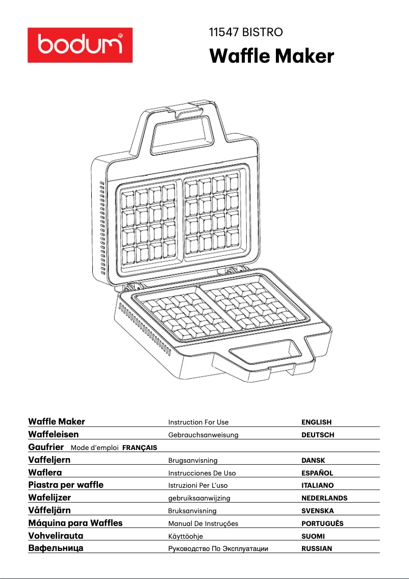 Page 1 de la notice Manuel utilisateur Bodum Bistro 11547
