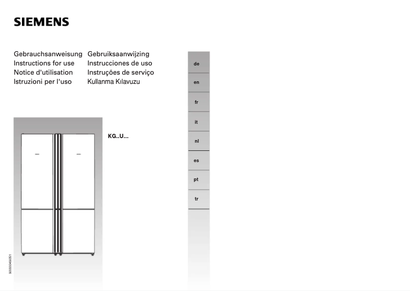 Page 1 de la notice Manuel utilisateur Siemens KG36U199