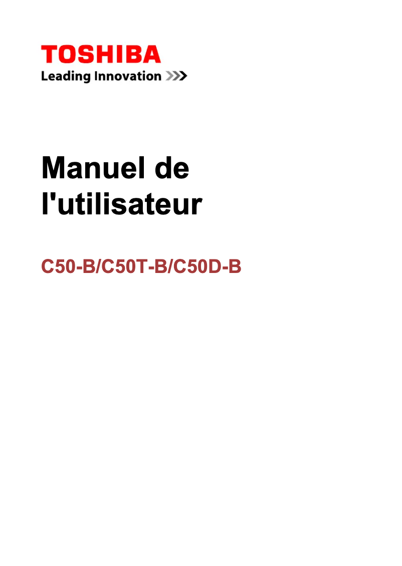 Image de la première page du manuel de l'appareil Satellite C50D-B