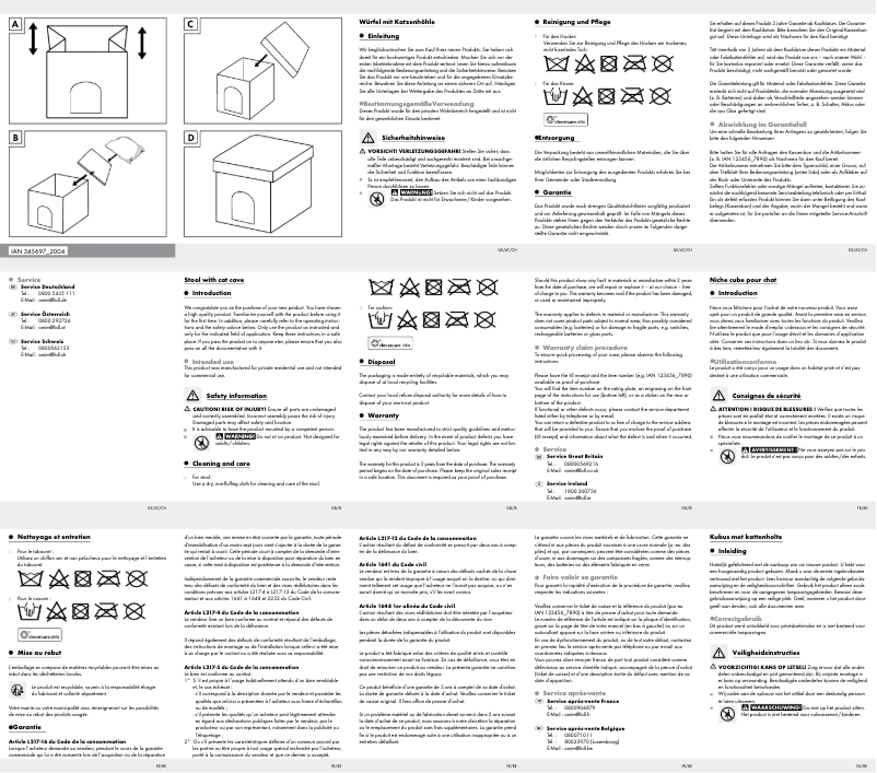 Page n°1 - Manuel utilisateur Zoofari IAN 345697