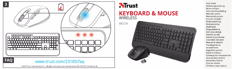 Page 1 de la notice Manuel utilisateur Trust Mezza
