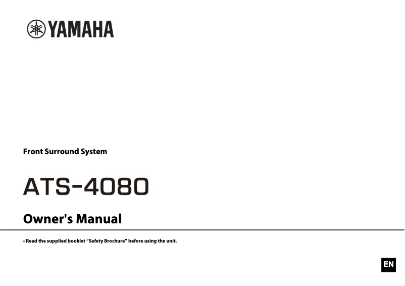 Page 1 de la notice Manuel utilisateur Yamaha ATS-4080