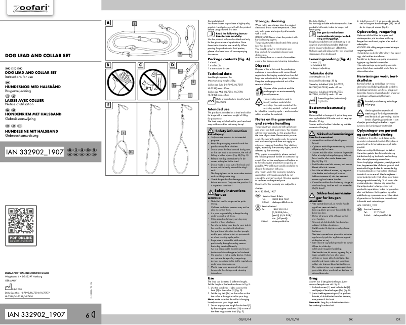 Page n°1 - Manuel utilisateur Zoofari IAN 332902