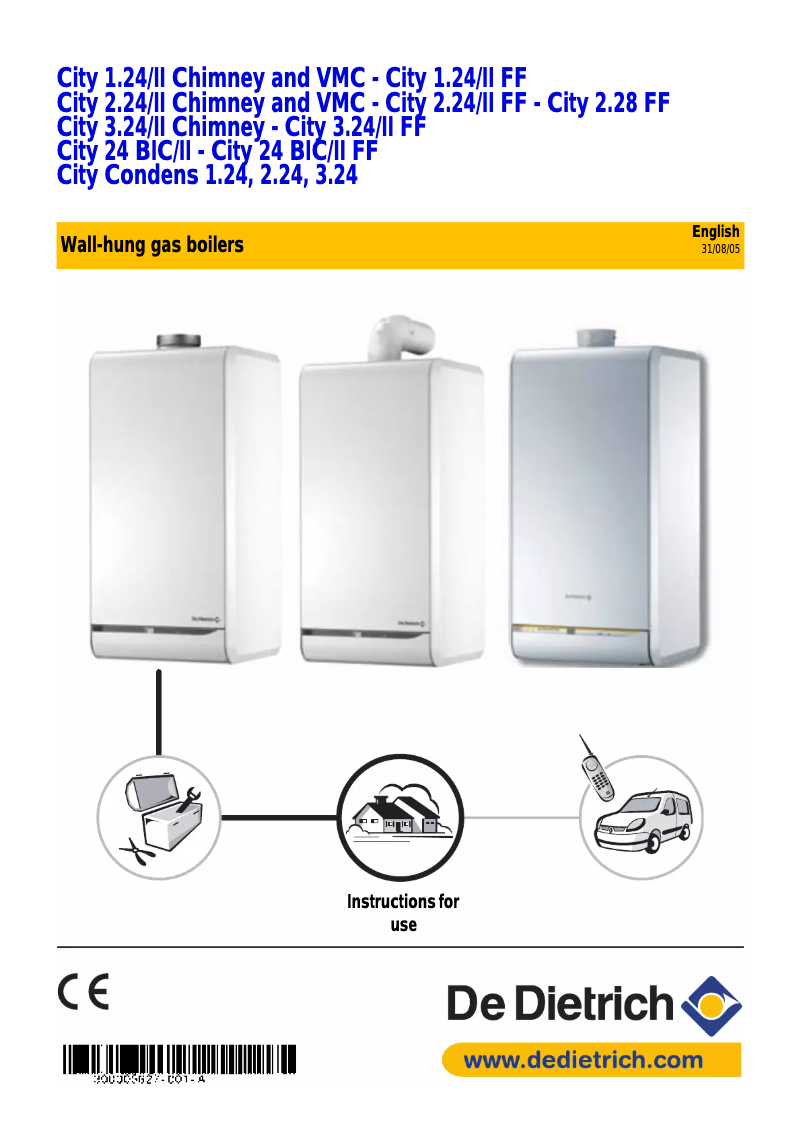 Page 1 de la notice Manuel utilisateur De Dietrich City 1.24/II VMC