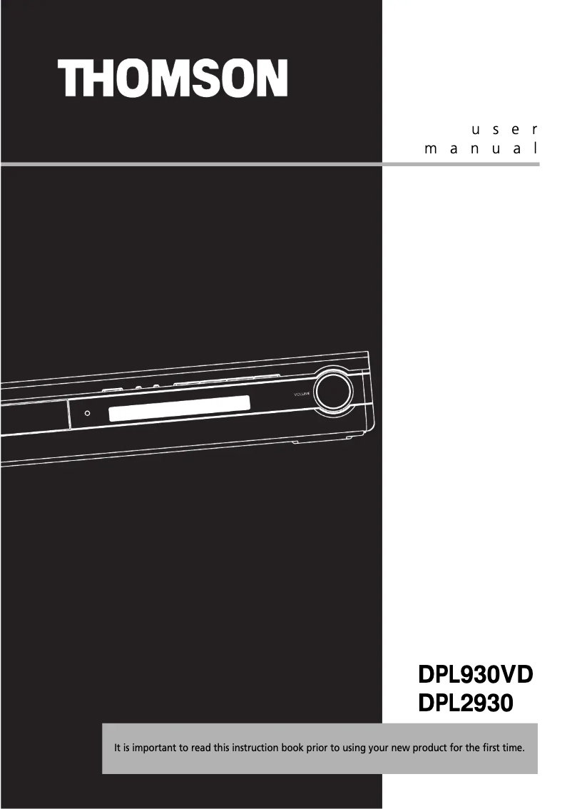 Page 1 of the manual User Manual Thomson DPL930VD