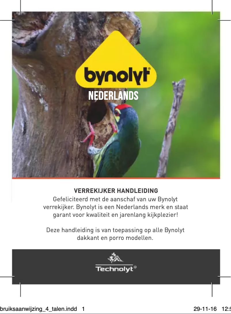 Page 1 of the manual User Manual Bynolyt Stork 10x42