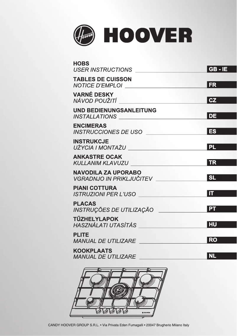 Page n°1 - Manuel utilisateur Hoover HGH64SCE B
