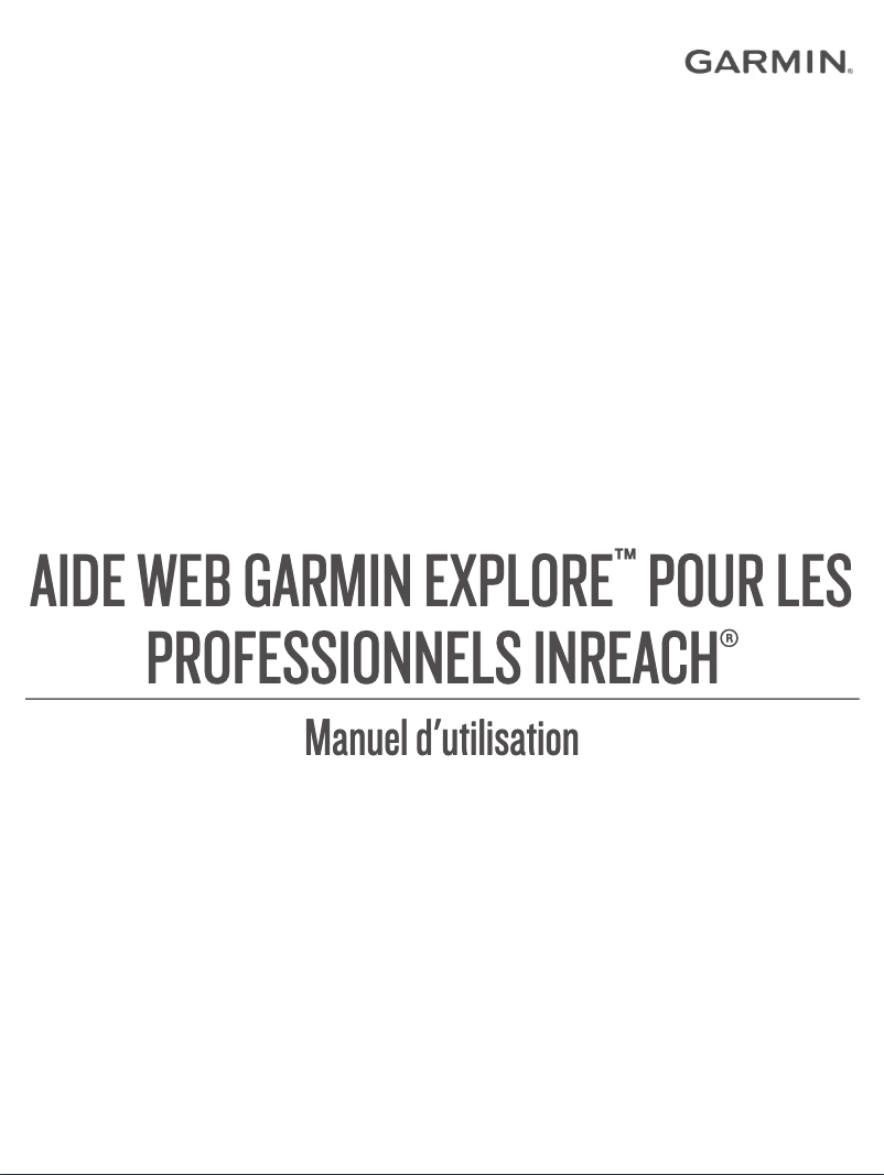 Page 1 de la notice Manuel utilisateur Garmin InReach Professional
