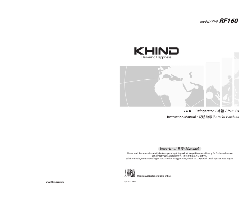 Página 1 del manual Manual de usuario Khind RF160