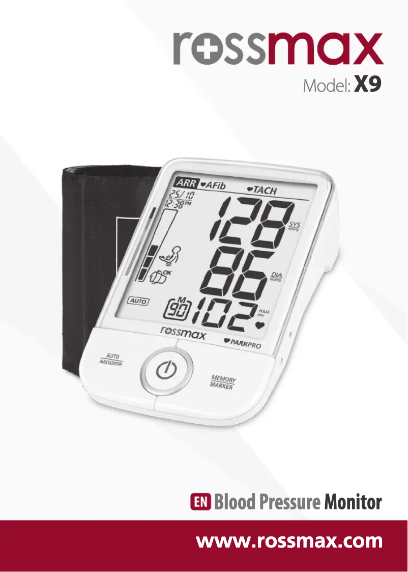 Page n°1 - Manuel utilisateur Rossmax X9