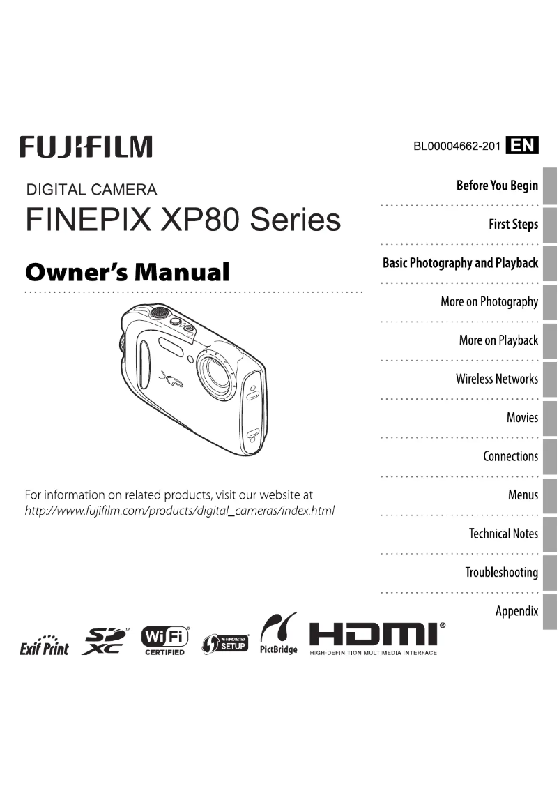 Page n°1 - Manuel utilisateur Fujifilm FinePix XP80