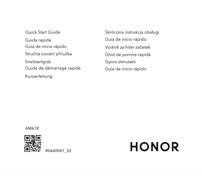 Page 1 de la notice Manuel utilisateur Honor Sport Bluetooth Earphones AM61R