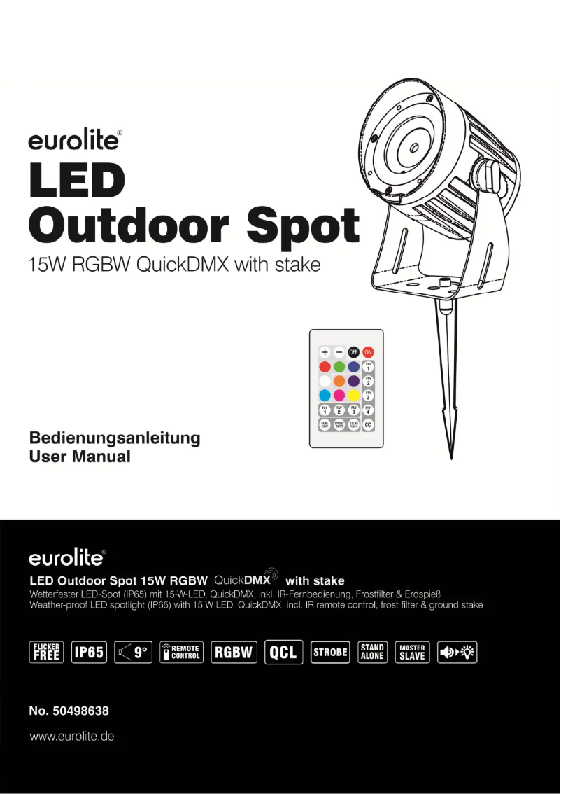 Page 1 de la notice Manuel utilisateur Eurolite LED Outdoor Spot