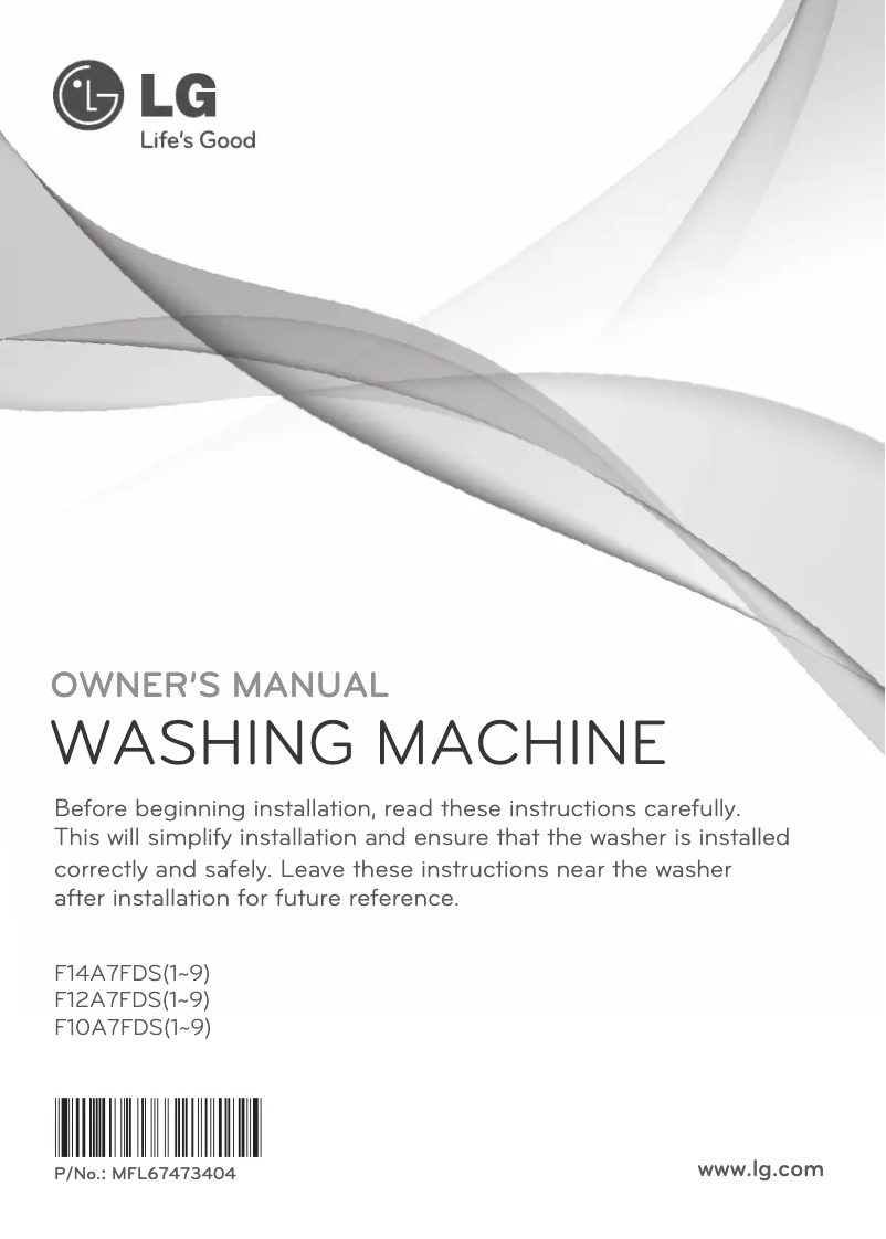Página 1 del manual Manual de usuario LG F14A7FDS
