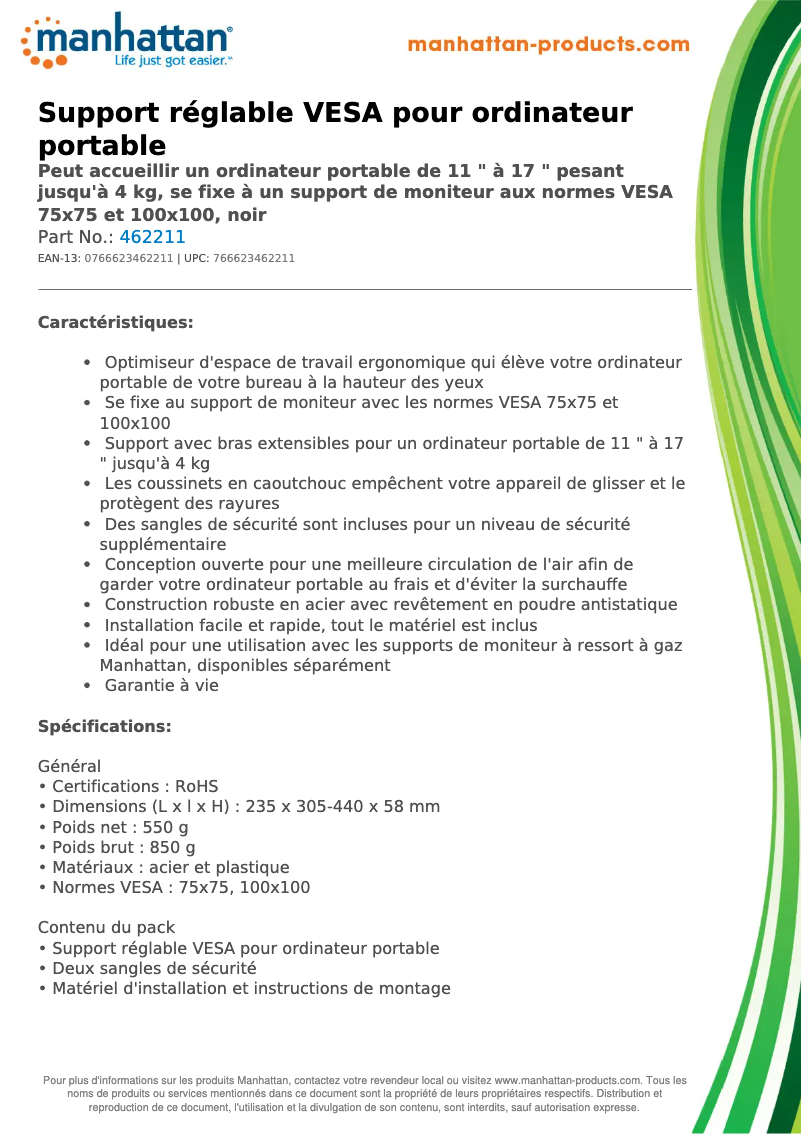 Image de la première page du manuel de l'appareil 462211