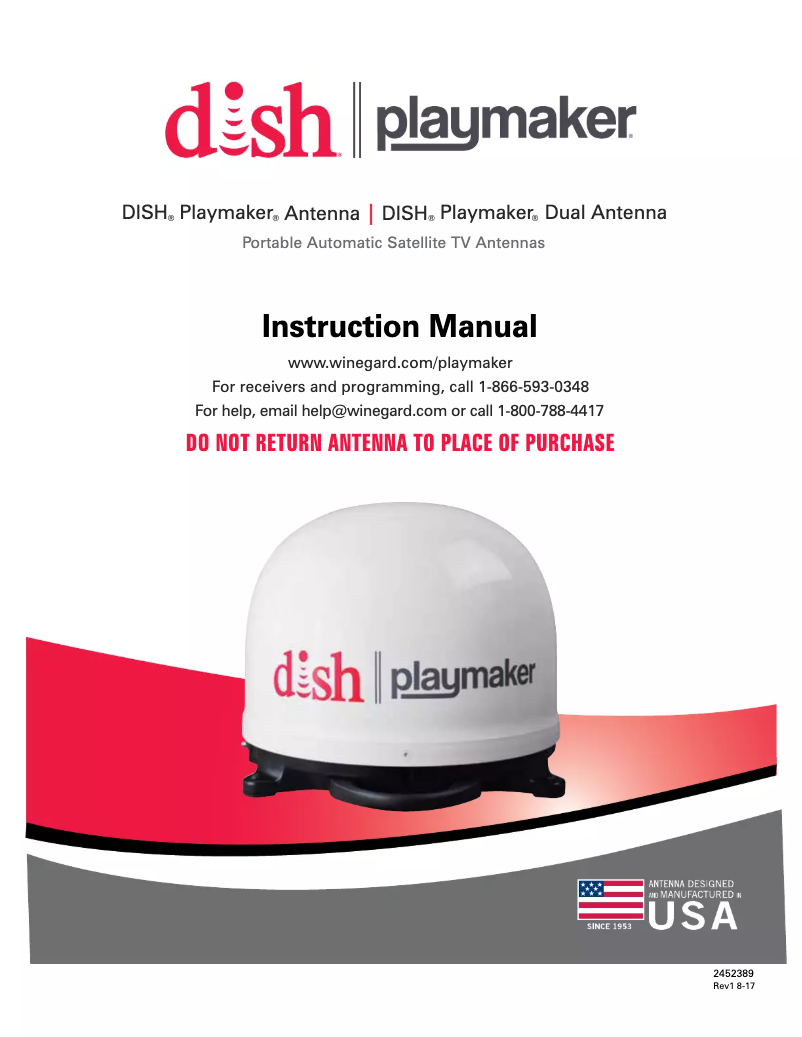 Page 1 de la notice Manuel utilisateur Winegard Playmaker
