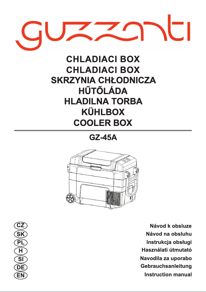 Page 1 de la notice Manuel utilisateur Guzzanti GZ-45A