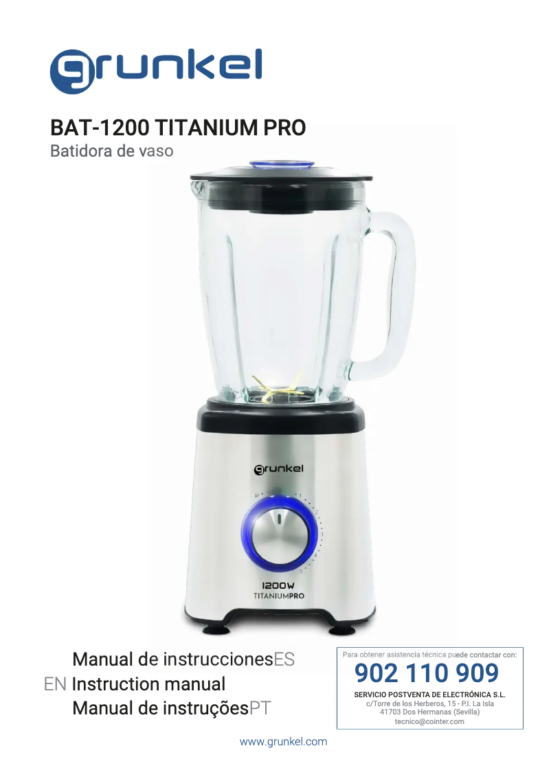 Image de la première page du manuel de l'appareil TITANIUM PRO BAT-1200