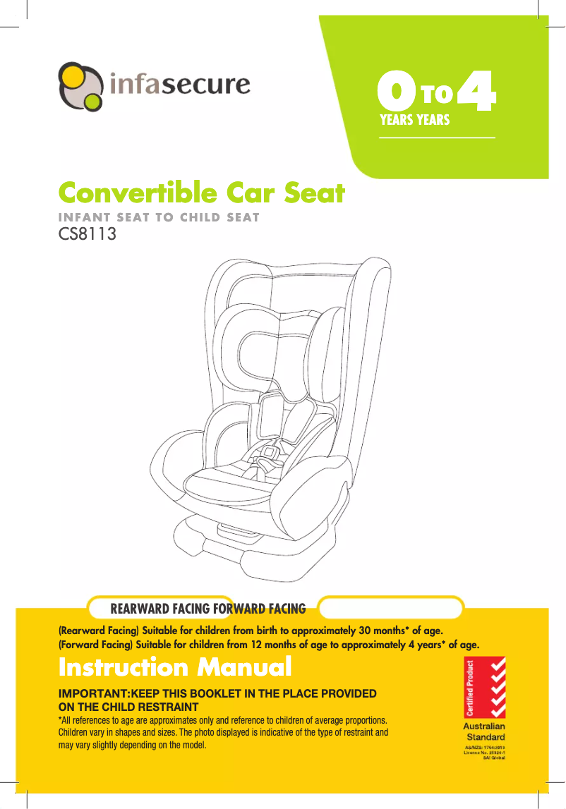 Page n°1 - Manuel utilisateur InfaSecure Quattro Astra CS8113