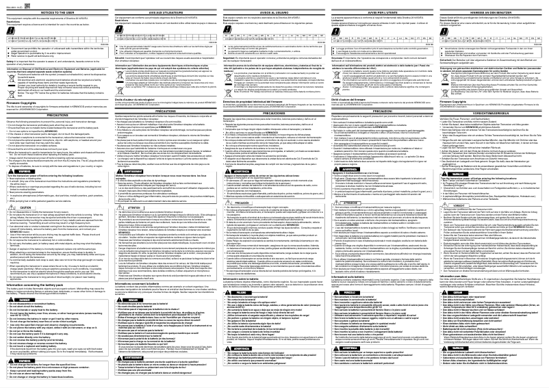 Page 1 de la notice Instructions de sécurité Kenwood NX-5200