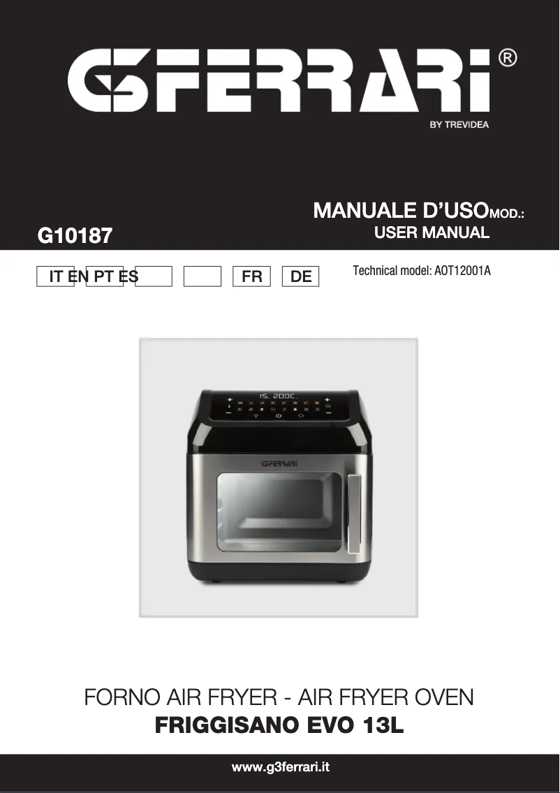 Page n°1 - Manuel utilisateur G3 Ferrari Friggisano EVO 13L G10187