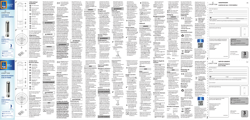 Página 1 del manual Manual de usuario Crofton GT-SPM-07