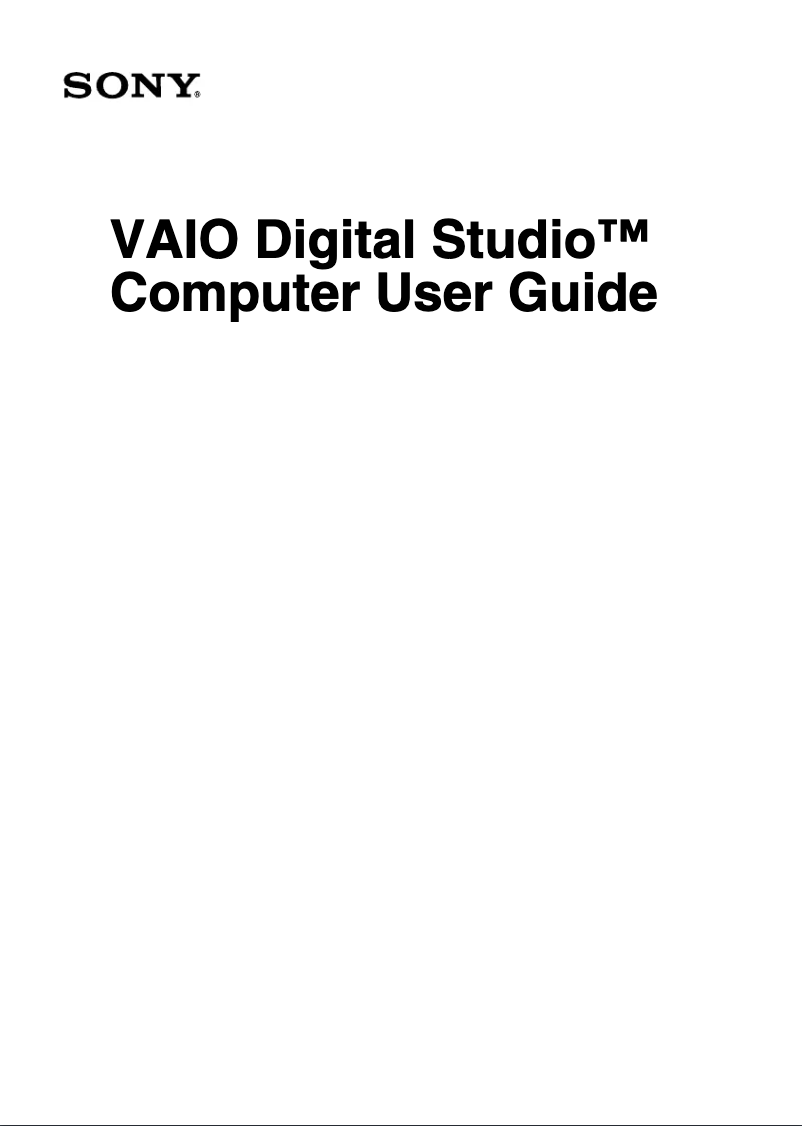 Página 1 del manual Manual de usuario Sony Vaio PCV-RX690G