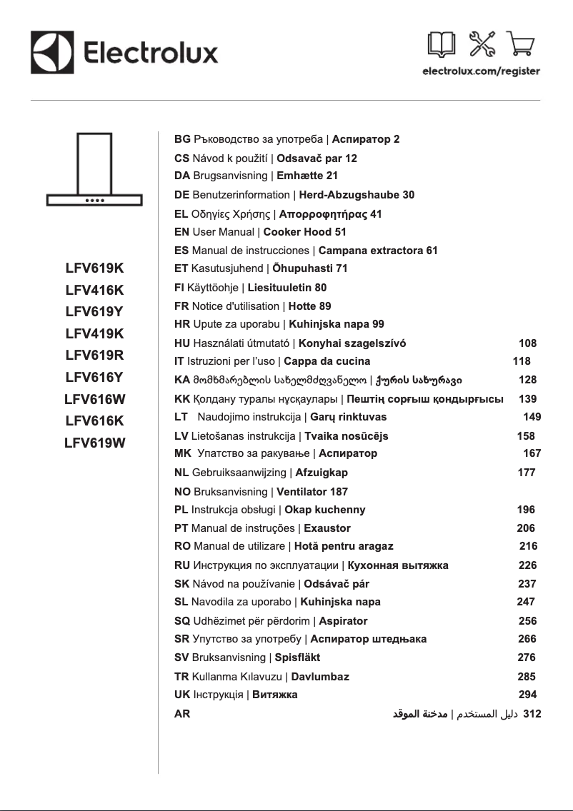 Image de la première page du manuel de l'appareil LFV416K