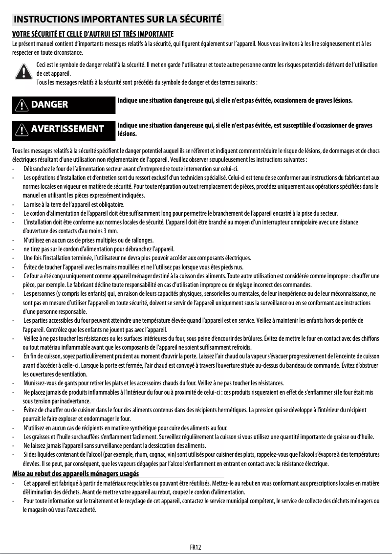 Page 1 de la notice Manuel utilisateur Ignis AKS 148/IX