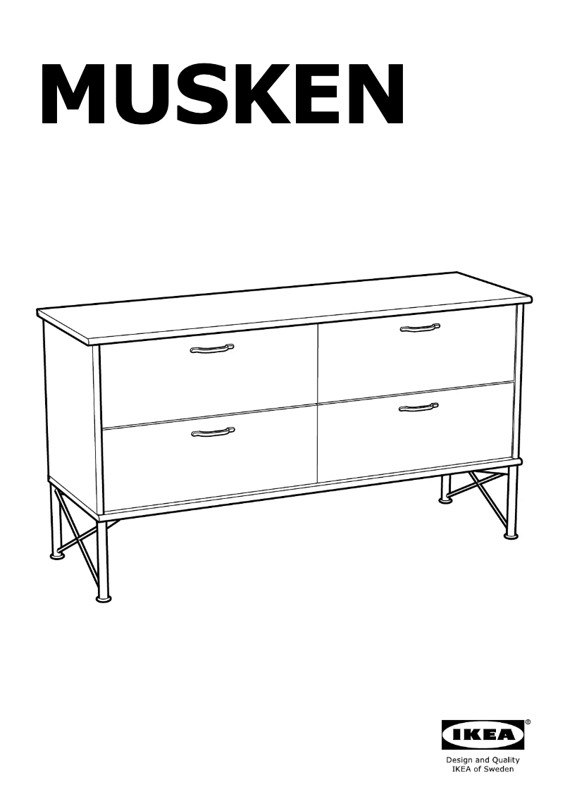 Page 1 de la notice Manuel utilisateur Ikea MUSKEN 203.786.85