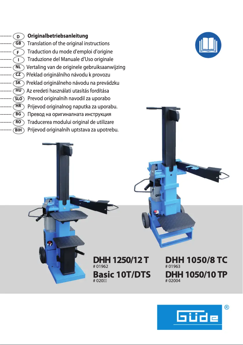 Page 1 de la notice Manuel utilisateur Güde DHH 1050/8 TC