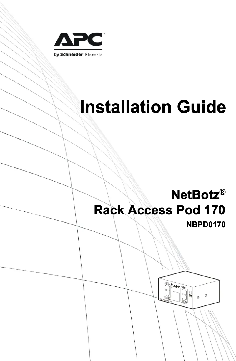 Page n°1 - Manuel utilisateur APC NetBotz Rack Access Pod 170