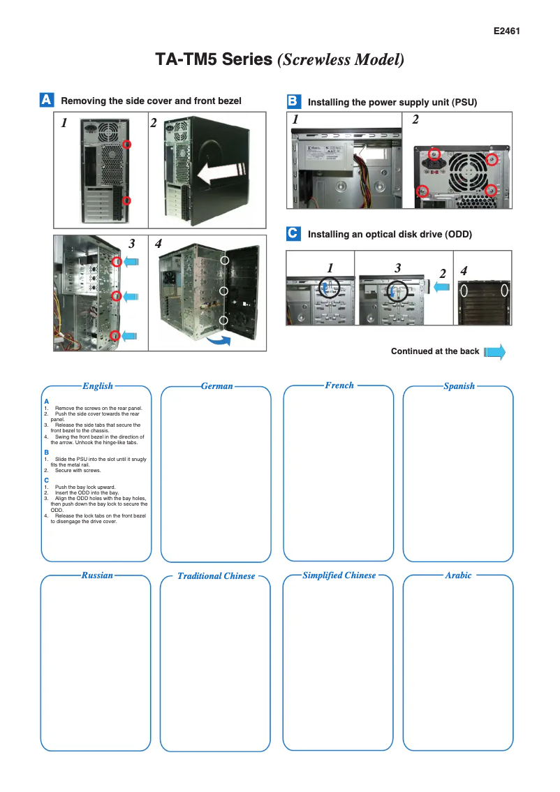 Page 1 de la notice Manuel utilisateur Asus TM-551
