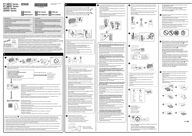 Page 1 de la notice Guide d'installation Epson EcoTank L6270