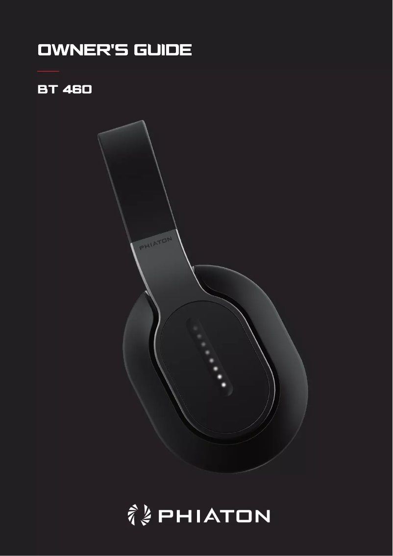 Image de la première page du manuel de l'appareil BT 460