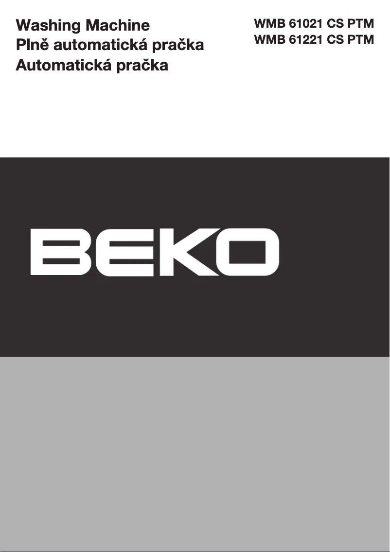 Page 1 de la notice Manuel utilisateur Beko WMB 61221 CS PTM