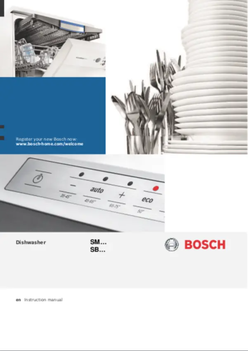Page 1 de la notice Manuel utilisateur Bosch SMV69T10GB