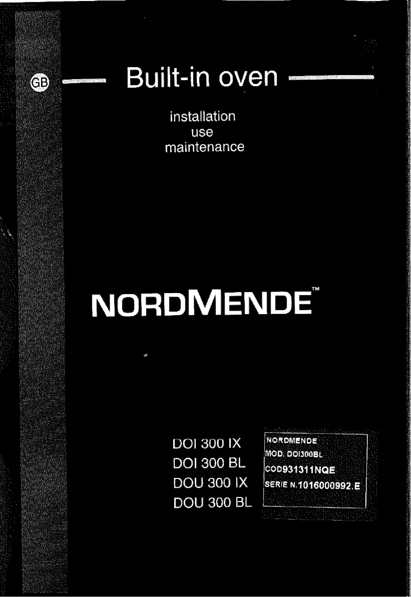 Page 1 de la notice Manuel utilisateur Nordmende DOU300BL