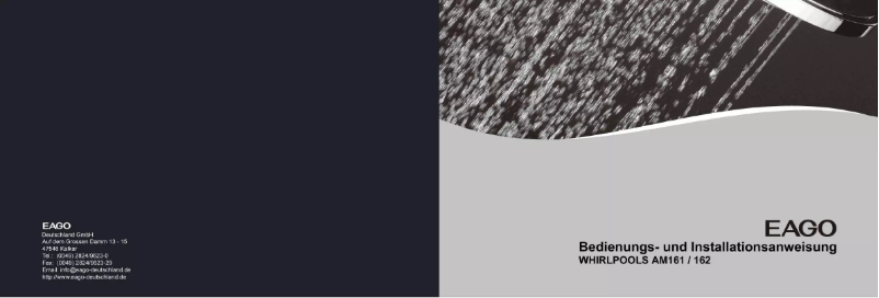 Page n°1 - Manuel utilisateur Eago AM162