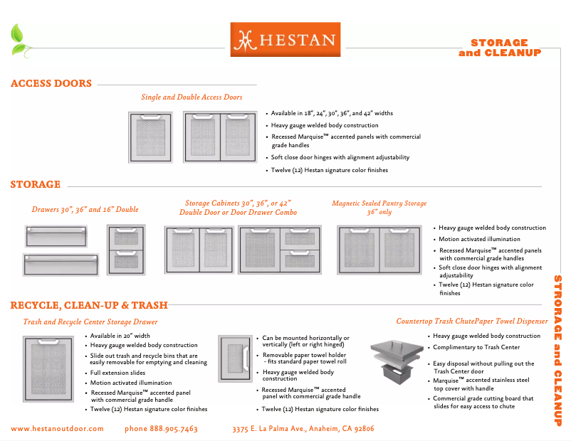 Page 1 de la notice Fiche technique Hestan AGSDR42-BU