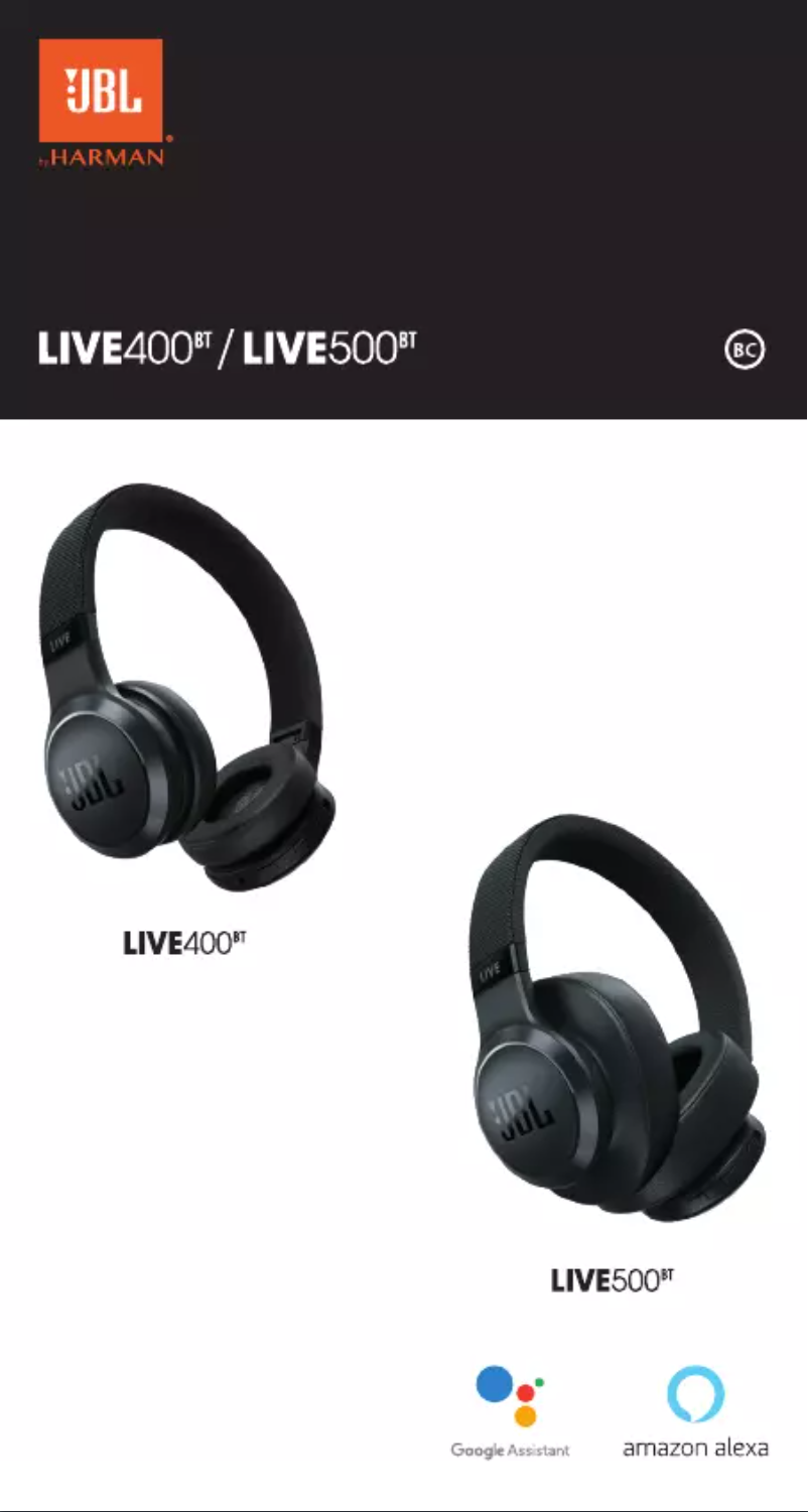 Page 1 de la notice Manuel utilisateur JBL Tune 500BT